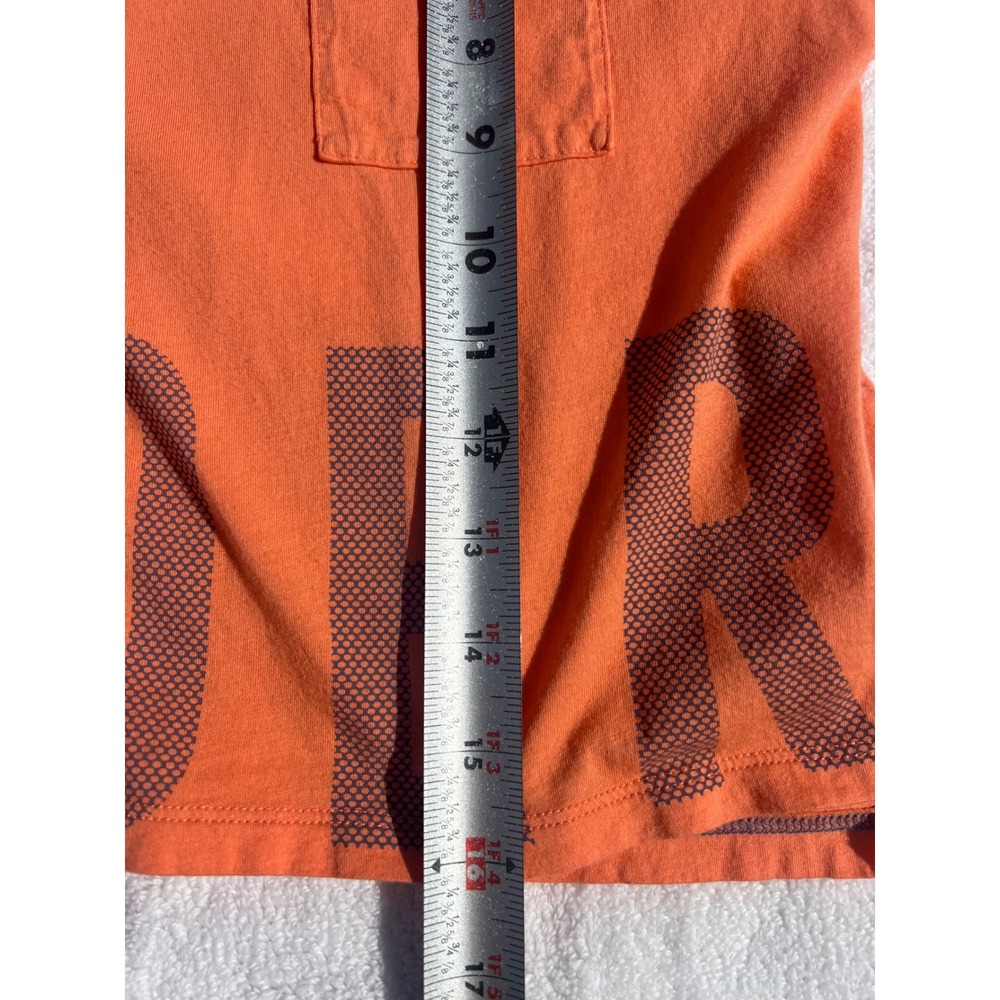 Under Armour HeatGear Orange Cropped Pocket T-Shirt Girls Youth Medium Graphic - Picture 14 of 15